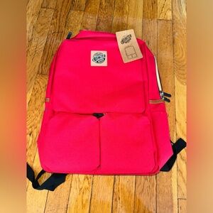 Hipster Awesome Since 2010 Red Vinyl 15” Laptop Back Pack NEW